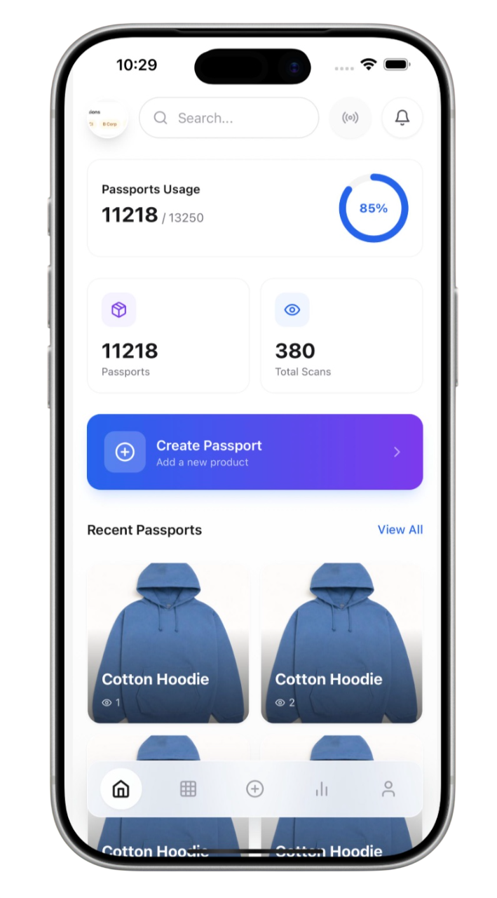 Authentica App - Dashboard
